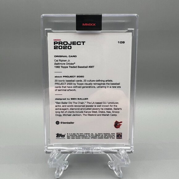 Topps Project 2020 #109 1982 Cal Ripken Jr Ben Baller Baseball Card Orioles MLB - Picture 2 of 6